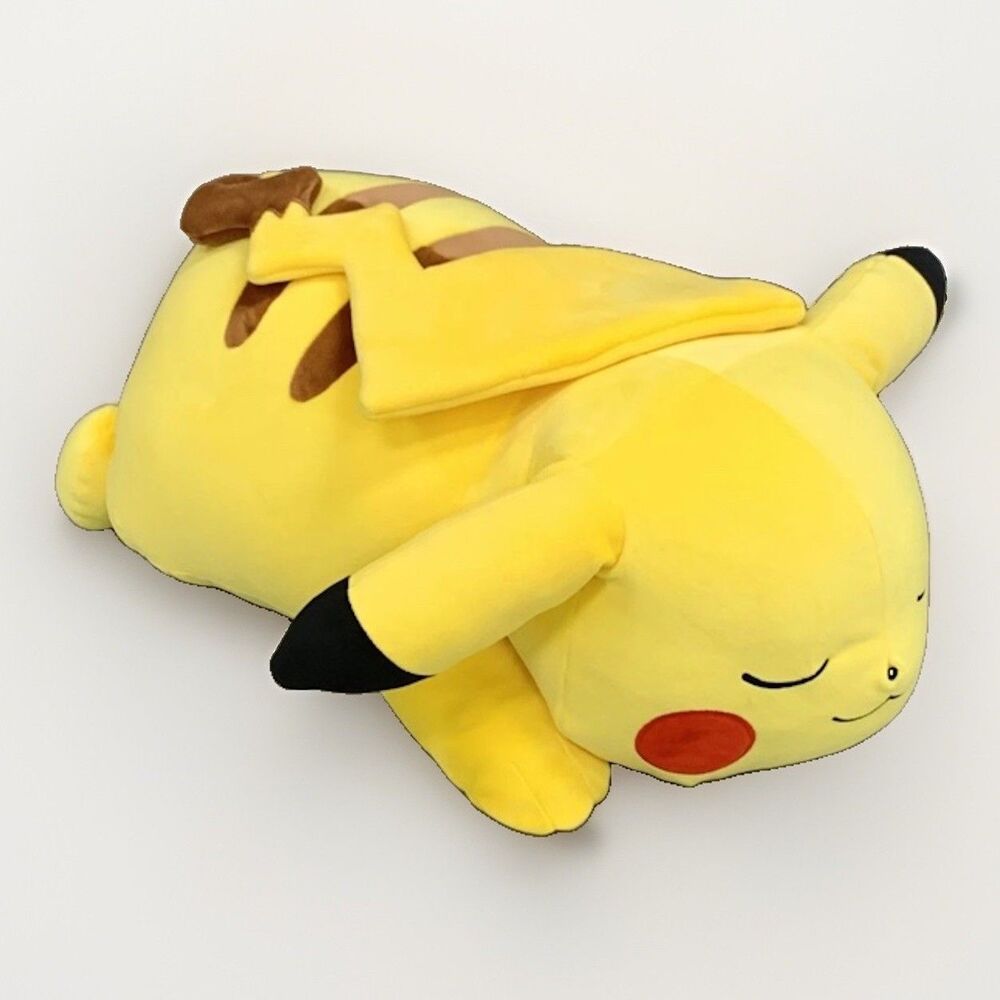 Pokemon Pikachu Sleeping Plush Pillow Large Yellow Stuffed Animal Anime 20” Big